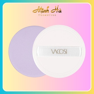 Set 2 bông trang điểm Vacosi dáng tròn BP58 chất bông mềm mịn che phủ tốt
