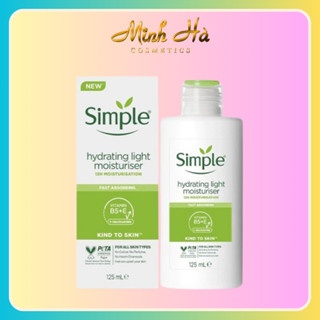 Sữa dưỡng ẩm Simple Hydrating Light Moisturiser 125ml dành cho da nhạy cảm