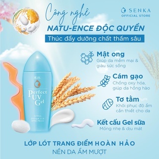 Gel sữa chống nắng Senka Perfect UV SPF 50+ PA++++ 80ml thấm nhanh, không bít tắc, giúp da ẩm mịn