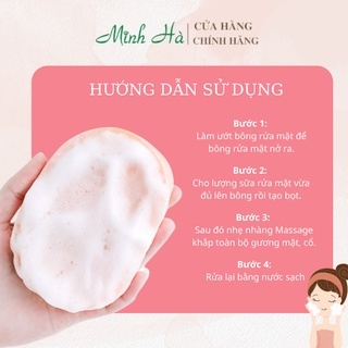 Bông bọt biển rửa mặt Vacosi Pink Cleansing Sponge BP26 giúp da sạch hơn