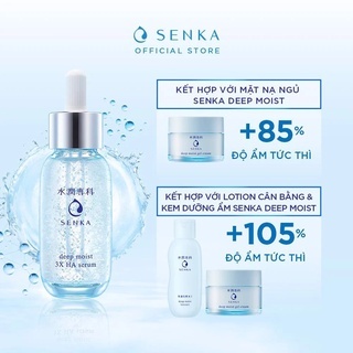 Tinh chất Senka Deep Moist 3X HA Serum 30ml giúp dưỡng ẩm chuyên sâu và ngừa lão hóa