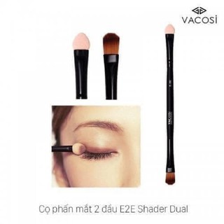 Cọ phấn mắt 2 đầu Vacosi E2E dễ tán màu lông cọ mềm mại