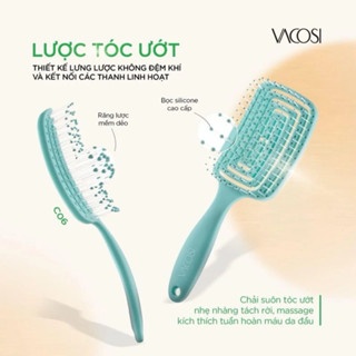 Lược gỡ rối Vacosi cho tóc ướt và tóc khô, tóc yếu