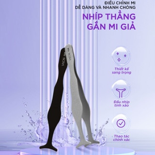 Nhíp gắn mi giả Vacosi hồng cong T09-01 và xám T08-01 10g thao tác dễ dùng gắn chính xác hơn