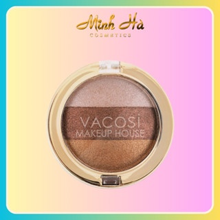Phấn mắt Vacosi Trio Eyeshadow 3 màu VP06 5g chất phấn mịn lì lên màu chuẩn