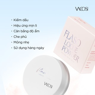 Phấn phủ bột trang điểm siêu mịn Vacosi Flaso Loose Powder 6g kiềm dầu lành tính và cảm giác thoải mái