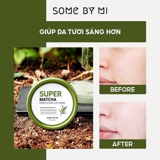 Mặt nạ đất sét trà xanh Some By Mi Super Matcha Pore Clean Clay Mask 100g làm sạch lỗ chân lông
