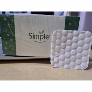 Bông tẩy trang Simple hộp 50 miếng cotton, sợi bông tự nhiên, giúp tẩy sạch sâu