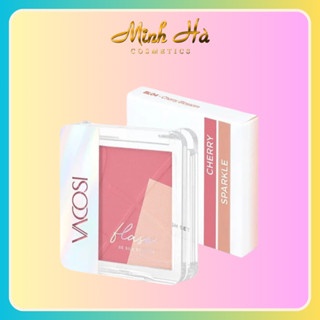 Phấn má hồng và bắt sáng trang điểm VACOSI Flaso Blush Set 8.3g chất phấn mịn lì dễ tán