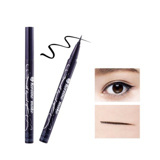 Bút kẻ mắt không trôi màu đen Kiss Me Heroine Make Waterproof Liquid Eyeliner 0.4ml độ bám dính vào da cao