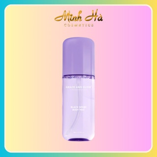Xịt thơm body Grace and Glow Black Opium Body Mist 100ml (Tím) bám lâu trên da, mang lại cảm giác tự tin