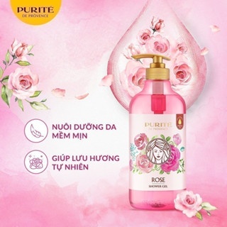 Set sữa tắm hương nước hoa PURITE hoa hồng + Sữa tắm PURITE Cherry Blossom dưỡng ẩm mềm mịn da