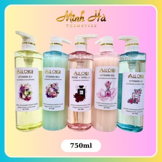 Sữa tắm All Over 750ml hương nước hoa Pháp cấp ẩm dưỡng trắng da
