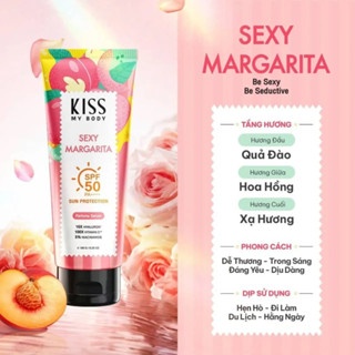 Serum dưỡng thể chống nắng Kiss My Body Sexy Margarita Sun Protection Perfume SPF50 PA++++ 180g giúp da sáng mịn