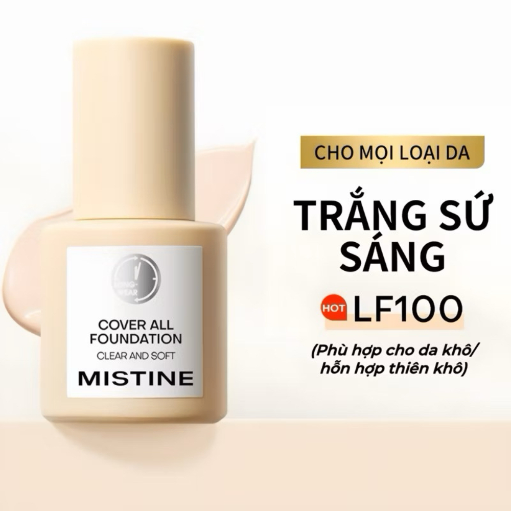 Kem nền Mistine Cover All Foundation 30g dưỡng ẩm che phủ tốt