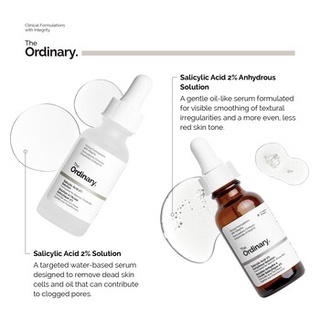 Serum The Ordinary Salicylic Acid 2% Anhydrous Solution 30ml giúp giảm mụn và se khít lỗ chân lông