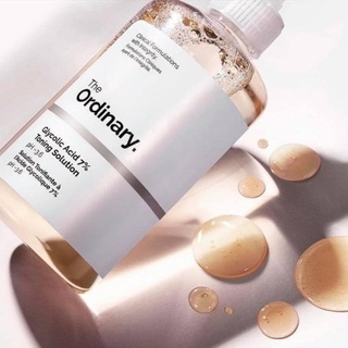 Nước hoa hồng The Ordinary Glycolic Acid 7% Toning Solution PH~3.6 240ml giảm mụn, đều màu da
