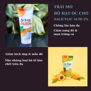 Sữa rửa mặt St.ives 170g tẩy tế bào chết giúp da trở nên sáng bóng và mịn màng
