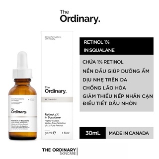 Serum chống lão hóa The Ordinary Retinol 1% in Squalane 30ml cấp ẩm ngăn ngừa lão hóa