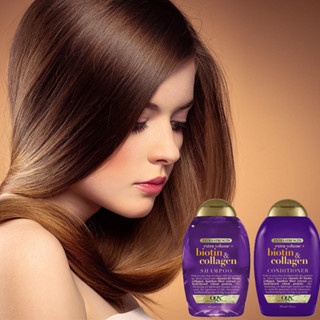[Bản Thái Nhập Khẩu] Dầu gội xả Biotin Collagen Thick & Full OGX 385ml giúp mái tóc dày hơn, bồng bềnh và chắc khỏe