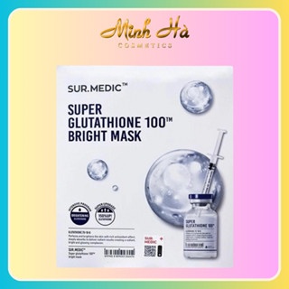Mặt nạ Sur.medic Super Glutathione 100TM Bright Mask 25g hỗ trợ dưỡng trắng da và cải thiện lão hóa