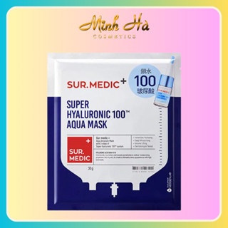 Mặt nạ Sur.medic+ Super Hyaluronic 100 Aqua Mask 30g làm dịu da hỗ trợ cấp nước chuyên sâu