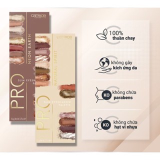 Bảng phấn mắt trang điểm Catrice Pro Natural Spirit Slim Eyeshadow Palette 14 màu 10,6g lì dễ tán