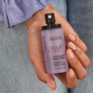 Xịt khóa nền Catrice Long Lasting Prime & Fine Multitalent Fixing Spray 50ml giúp lớp trang điểm hoàn hảo và lâu trôi