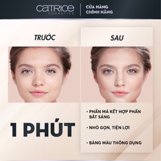 Phấn má và bắt sáng 6 ô Catrice Coral Lights Blush & Highlighter Palette 15g lên màu chuẩn dễ tán