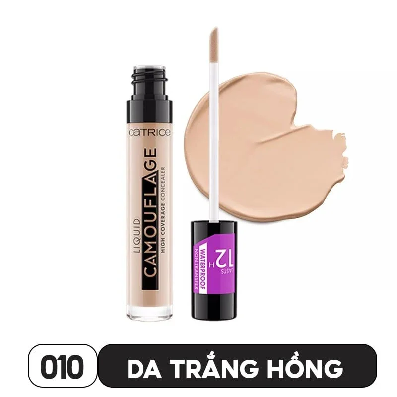 Kem che khuyết điểm dạng lỏng Catrice Camouflage high coverage conceraler 5ml lưu giữ trên da lên đến 12 giờ