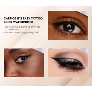 Bút dạ kẻ mắt Catrice It’s Easy Tattoo Liner Waterproof 010 Black 1.1ml nhỏ gọn chống nước chống trôi