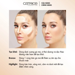 Bảng tạo khối Catrice 3 Steps To Contour Palette 7.5g chất phấn mịn lì bám màu tốt