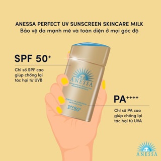 Set sữa chống nắng Anessa Perfect UV SPF50+ PA++++ 60ml + serum phục hồi da sau nắng Anessa Night Sun Care 12ml bảo vệ da hiệu quả
