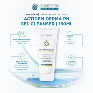 Sữa rửa mặt Actidem Derma pH Gel Cleanser 30ml dành cho da dầu và da dầu mụn