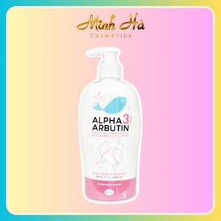 Sữa dưỡng thể Alpha Arbutin 3 Plus+ Collagen Lotion Deep White Essence 500ml phục hồi da từ hư tổn, cháy nắng