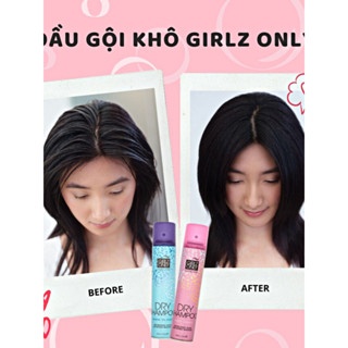 Dầu gội khô Girlz Only 200ml UK dạng xịt mùi hương dễ chịu làm phồng tóc nhanh tức thì