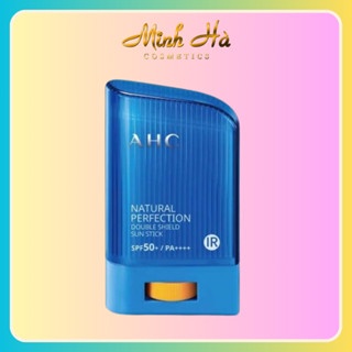 Kem chống nắng dạng lăn AHC Natural Perfection Double Shield Sun Stick SPF 50+ PA ++++ 14g thấm nhanh không nhờn rít