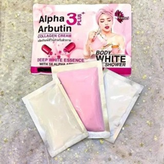 Set tắm dưỡng trắng da 3in1 Alpha Arbutin Thái Lan giúp làn da mềm mịn trắng sáng