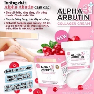 Kem dưỡng trắng da toàn thân Alpha Arbutin Collagen 3 plus Cream Deep White Essence 100g nâng tông và kích trắng