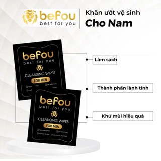 Khăn ướt vệ sinh cho nam Befou 20 gói khử mùi tốt tiện lợi