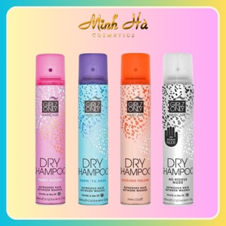 Dầu gội khô Girlz Only 200ml UK dạng xịt mùi hương dễ chịu làm phồng tóc nhanh tức thì