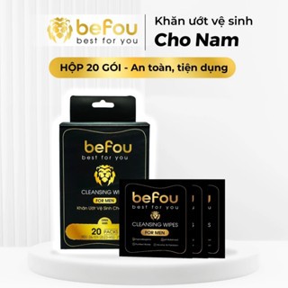 Khăn ướt vệ sinh cho nam Befou 20 gói khử mùi tốt tiện lợi