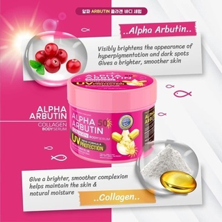 Kem dưỡng trắng Alpha Arbutin Collagen SPF50 New UV Cream Protection 500ml hiệu quả gấp 3 lần có hỗ trợ chống nắng