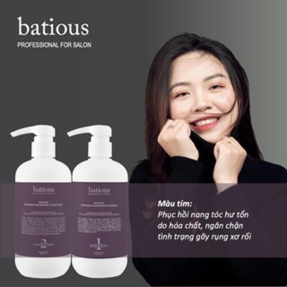 Bộ dầu gội và dầu xả Batious 500ml thấm sâu, nuôi dưỡng và phục hồi tóc