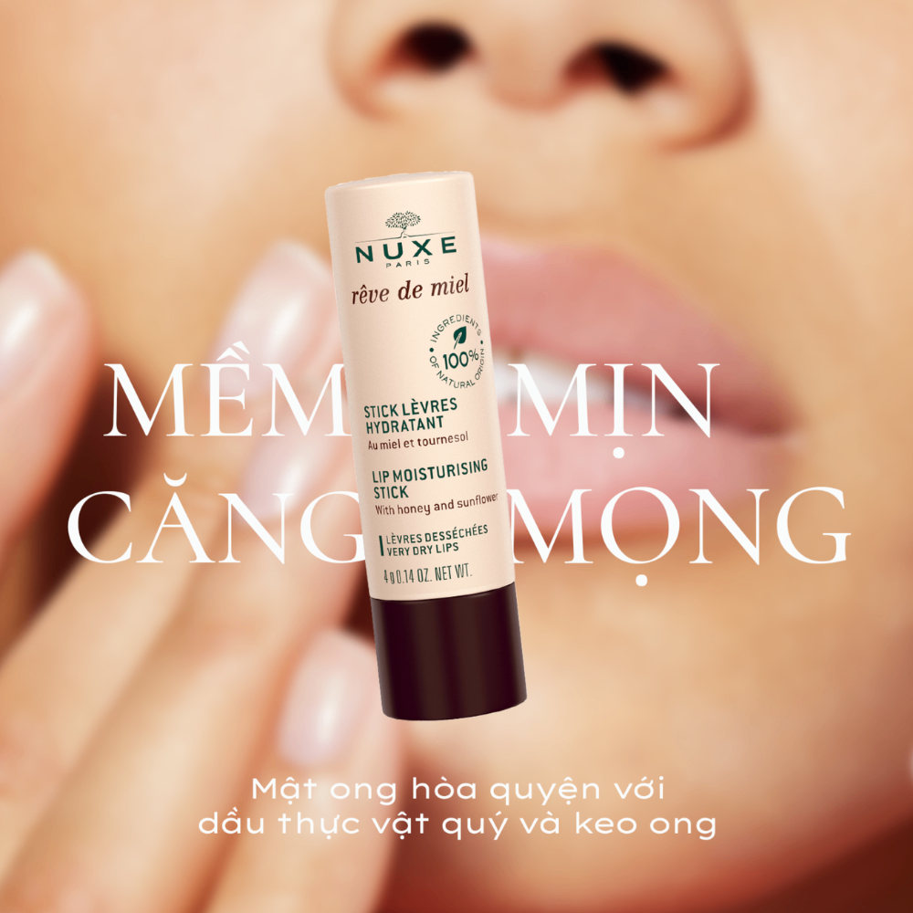 Set Kem Dưỡng Da Tay & Móng NUXE 30ml + Son Dưỡng Môi NUXE 4g
