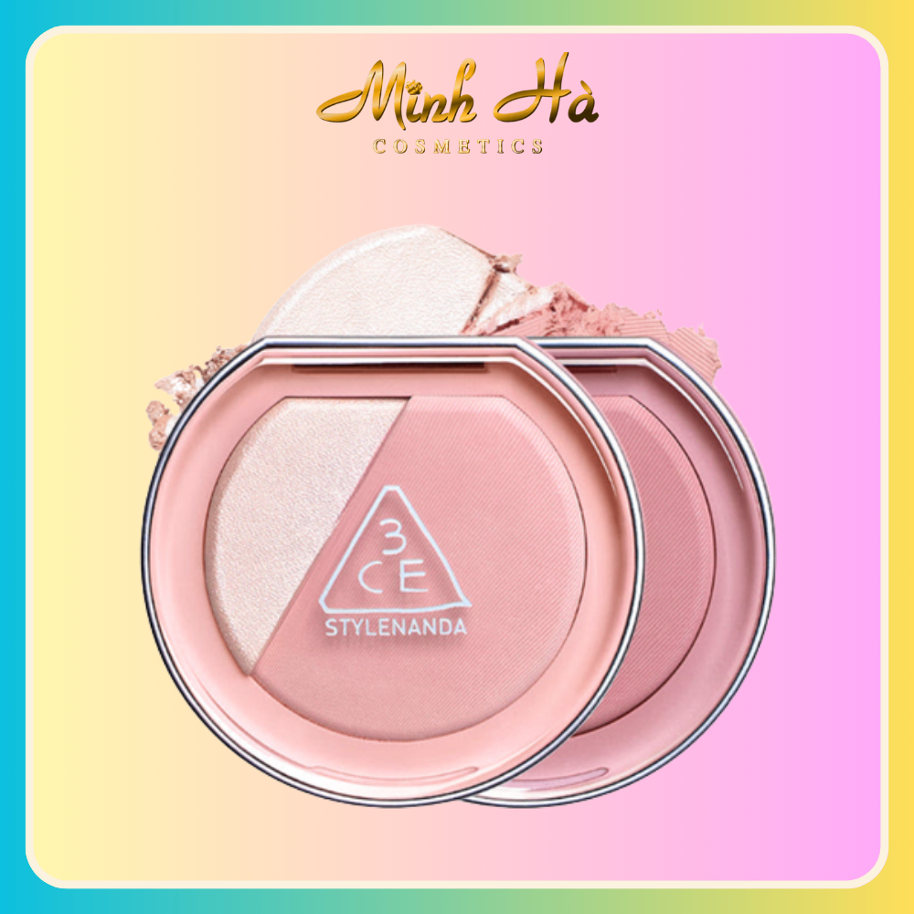 Phấn má hồng 3CE Blushlighter 4.3g chất phấn mịn lì lên màu chuẩn