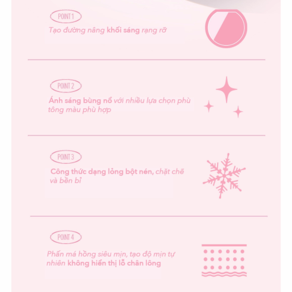 Phấn má hồng 3CE Blushlighter 4.3g chất phấn mịn lì lên màu chuẩn