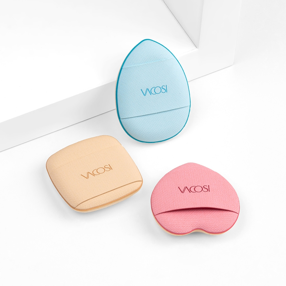 Set 3 bông cushion nhỏ xỏ ngón Vacosi top finger cushion BP54 10g nhỏ gọn tiện lợi