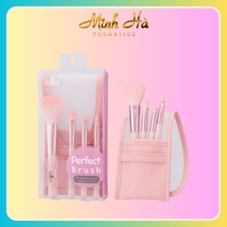 Bộ cọ trang điểm 4 cây Odbo Perfect Brush Professional Beauty Tools 10g giúp tán đều kem nền, kem lót, phấn mắt, son môi