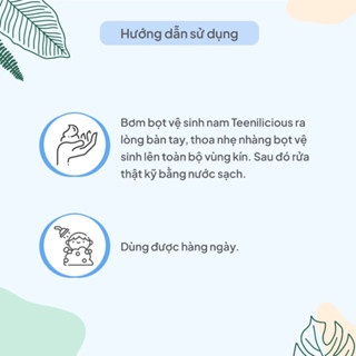 Bọt vệ sinh nam Teenilicious Intimate Wash For Boys 50ml khử mùi làm sạch dịu nhẹ